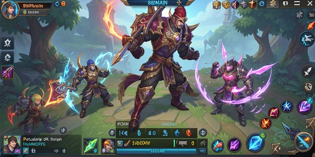 Tampilan gameplay dinamis dan aksi seru dalam 88MAIN.