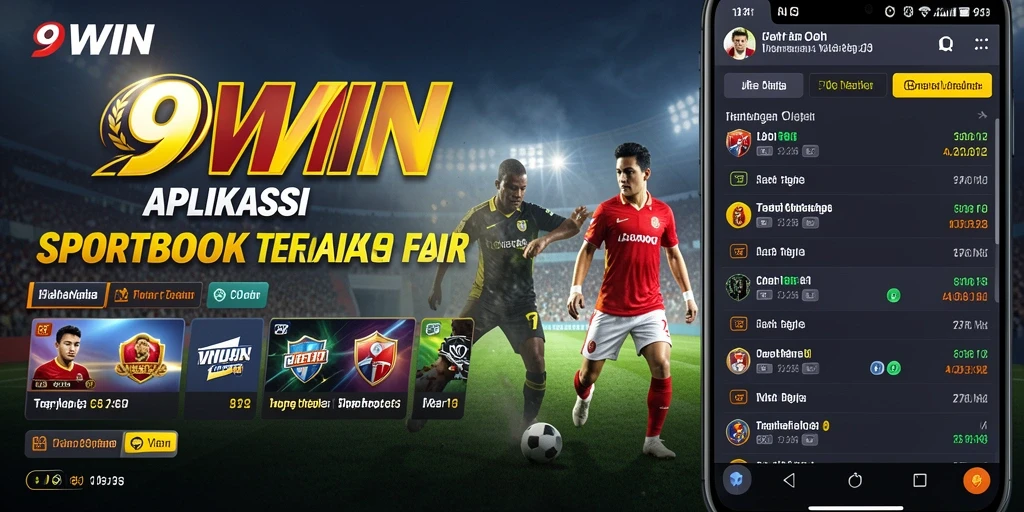Tampilan lengkap aplikasi 9WIN dengan fitur taruhan olahraga.