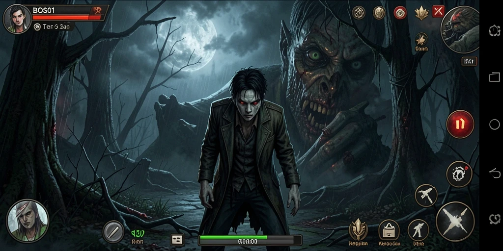 Tampilan gameplay menakutkan dalam BOS01 yang penuh dengan kengerian.