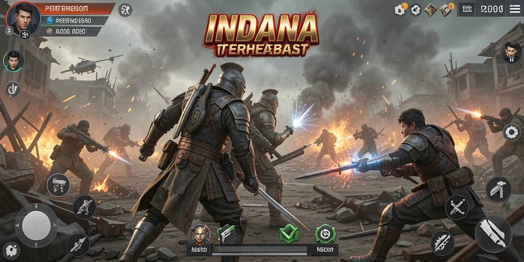 Gameplay seru dari INDAAA yang penuh aksi Battle Royale.
