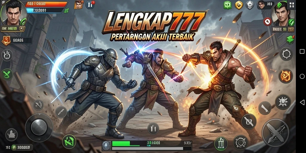 Gameplay seru LENGKAP777 dengan pertarungan mendebarkan.