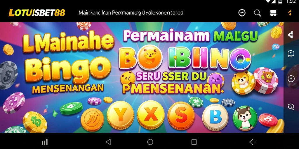 Tampilan menarik dari gameplay LOTUSBET88 yang diwarnai Bingo.