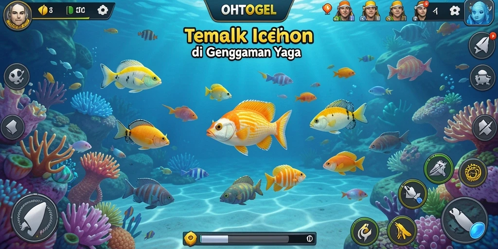 Gameplay OHTOGEL yang menampilkan aksi menembak ikan.