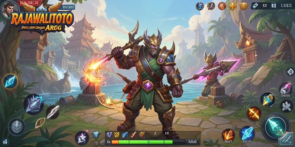 Tampilan gameplay aksi mendebarkan dalam RAJAWALITOTO