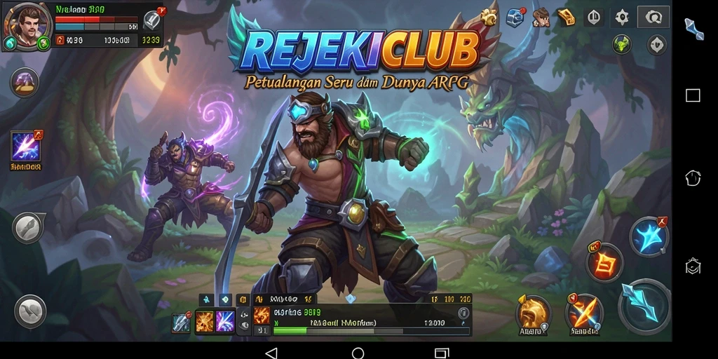 Tangkapan layar <strong>REJEKICLUB</strong> menampilkan aksi pertarungan epik dalam dunia ARPG.