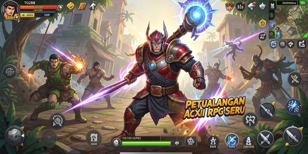 Screenshot TO288 menampilkan pertarungan epik dengan grafis luar biasa.