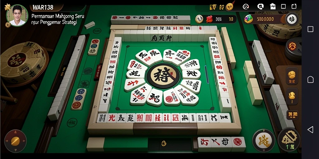 Tampilan menarik dari gameplay Mahjong di WAR138 yang seru.