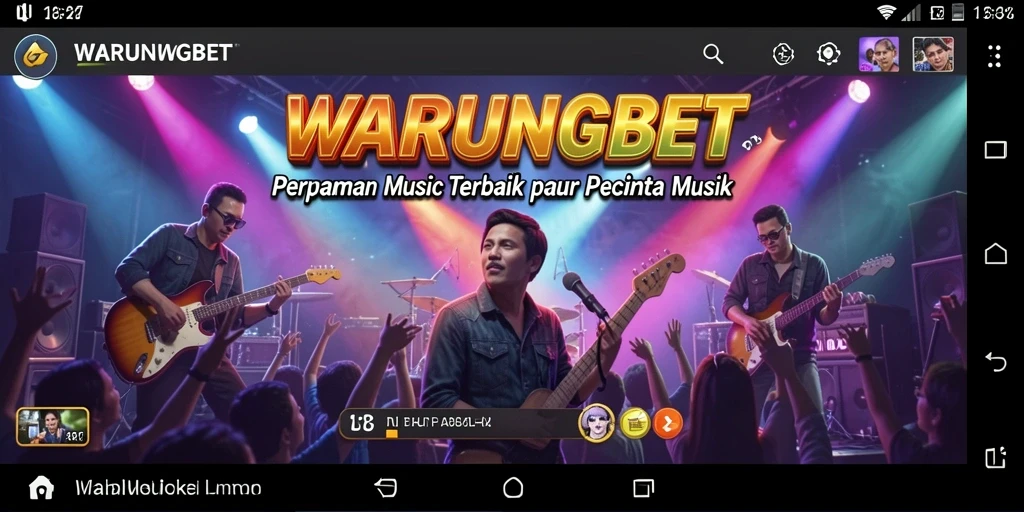 Screenshot gameplay WARUNGBET menampilkan pemain beraksi dengan alat musik.