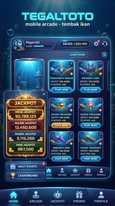 Tampilan user interface tegaltoto yang menarik dan mudah dipahami.